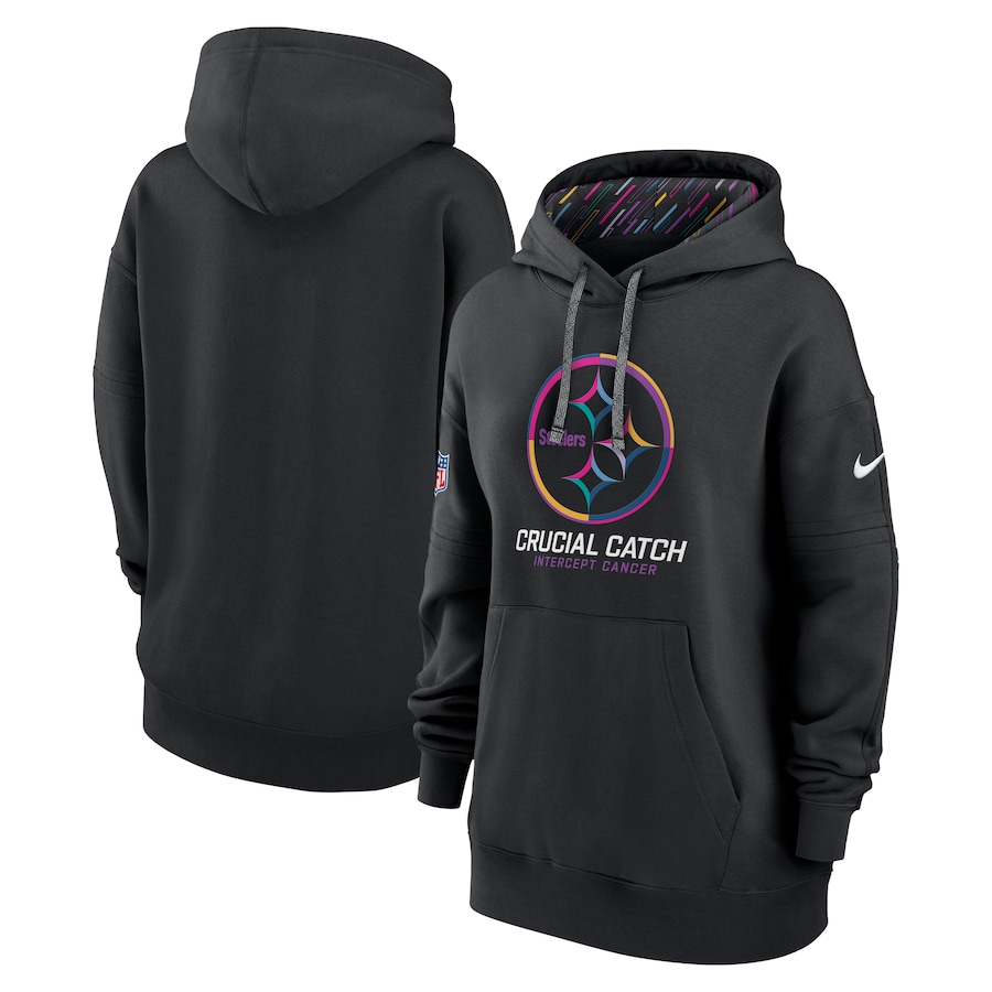 Women Pittsburgh Steelers Black 2024 Nike NFL hoodie 2